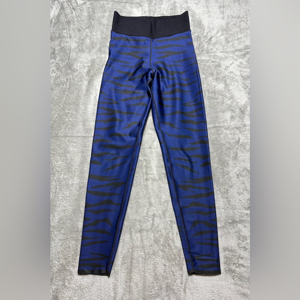 Ultracor Leggings Womens S Blue Zebra Animal Print High Rise Compression